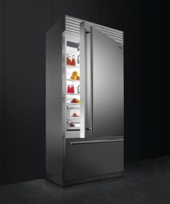 TỦ LẠNH SMEG, NGĂN ĐÔNG DƯỚI , ĐỘC LẬP, CỬA MỞ PHẢI, THÉP KHÔNG GỈ, CLASSICA RF396RSIX 535.14.393