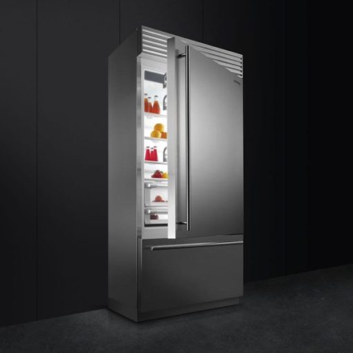 TỦ LẠNH SMEG, NGĂN ĐÔNG DƯỚI , ĐỘC LẬP, CỬA MỞ PHẢI, THÉP KHÔNG GỈ, CLASSICA RF396RSIX 535.14.393 - 1