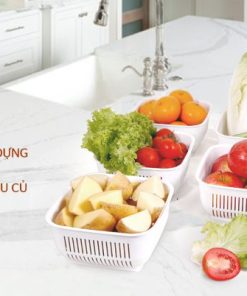 Bộ 4 hộp bảo quản thực phẩm thông minh tặng rổ Biozone KB-SM4S01R - 33