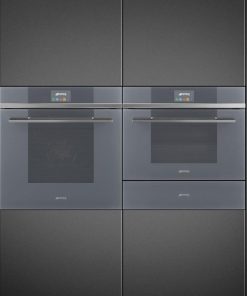 LÒ VI SÓNG KẾT HỢP NƯỚNG SMEG, THỦY PHÂN, NHỎ GỌN 45CM, LINEA, MẶT KÍNH BẠC SF4104MCS 536.64.612 - 17