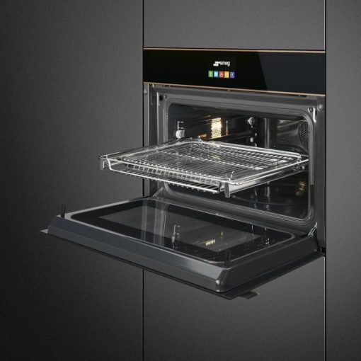 LÒ VI SÓNG KẾT HỢP NƯỚNG SMEG, THỦY PHÂN, 45 CM, DOLCE STIL NOVO, MÀU HOÀN THIỆN: ĐEN & ĐỒNG SF4604MCNR 535.64.559 - 7