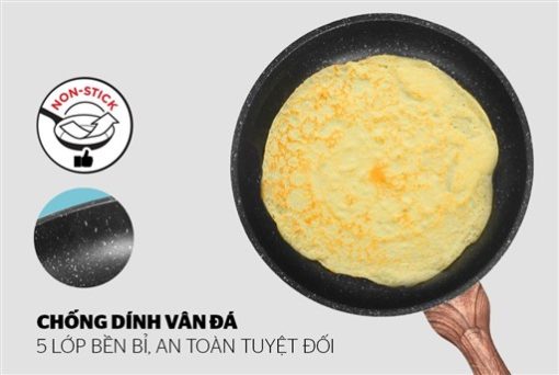 CHẢO ĐÚC SIÊU BỀN VÂN ĐÁ ĐÁY TỪ SUNHOUSE MAMA SHG1128MMC - 7