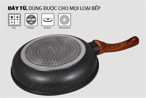 CHẢO ĐÚC SIÊU BỀN VÂN ĐÁ ĐÁY TỪ SUNHOUSE MAMA SHG1128MMC - 5