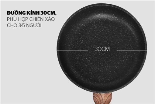 CHẢO ĐÚC SIÊU BỀN VÂN ĐÁ ĐÁY TỪ SUNHOUSE MAMA SHG1128MMC - 3