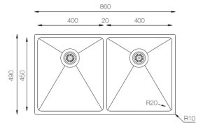 Chậu rửaDudoff Spot MU 400.50.50 - 9