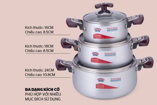 BỘ NỒI ANOD SUNHOUSE SH6633-18EB - 5