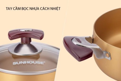 Bộ nồi Anod Sunhouse SH6634 - 9