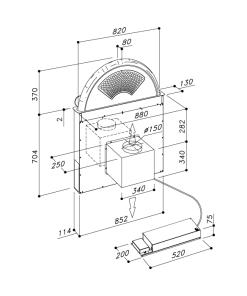 MÁY HÚT MÙI ÂM BÀN DUDOFF SUNRISE GOLD - 10 MÁY HÚT MÙI ÂM BÀN DUDOFF SUNRISE GOLD - 9