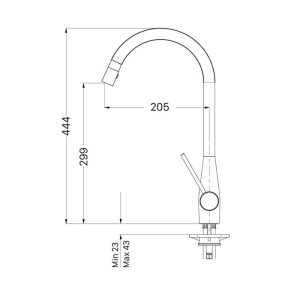 VÒI RỬA DUDOFF SWAN 600 - 9