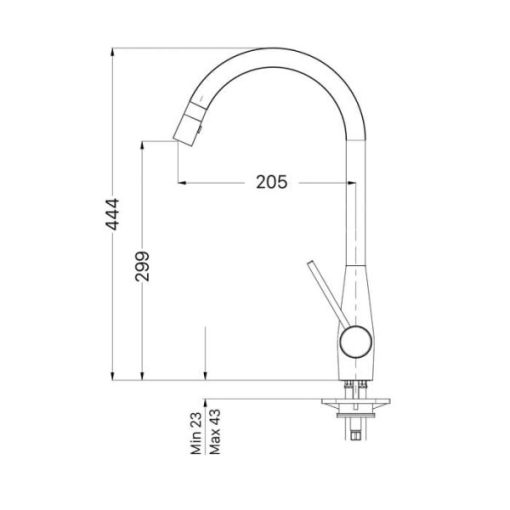 VÒI RỬA DUDOFF SWAN 600 - 5