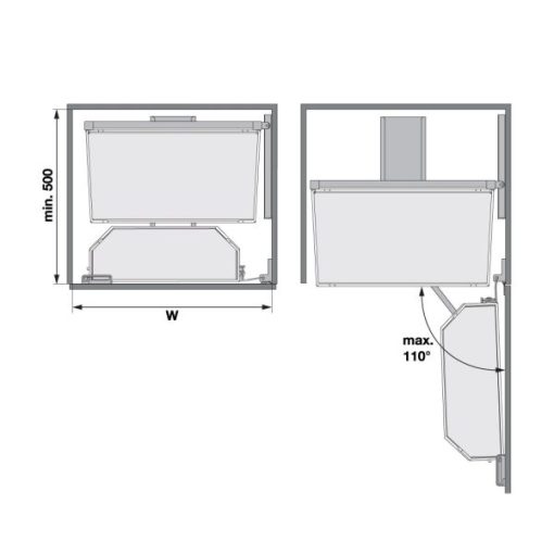 Bộ Kệ Đựng Thực Phẩm Tandem Pantry, Màu Đen Anthracite 545.93.436 - 9