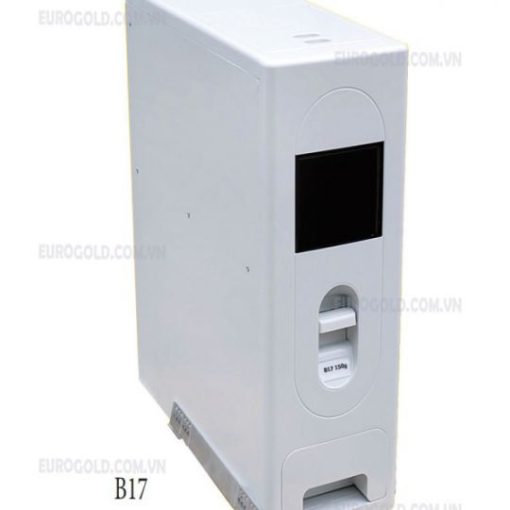 Thùng gạo âm tủ ray giảm chấn Eurogold B17 - 1