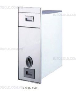 THÙNG GẠO MẶT GƯƠNG NÚT XOÁY EUROGOLD C300 Trắng Sữa