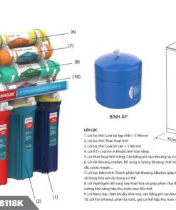 MÁY LỌC NƯỚC R.O 10 LÕI SUNHOUSE SHA88118K - 20 MÁY LỌC NƯỚC R.O 10 LÕI SUNHOUSE SHA88118K - 19