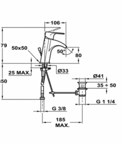 Vòi Lavabo Teka Palma 653821200 - 6