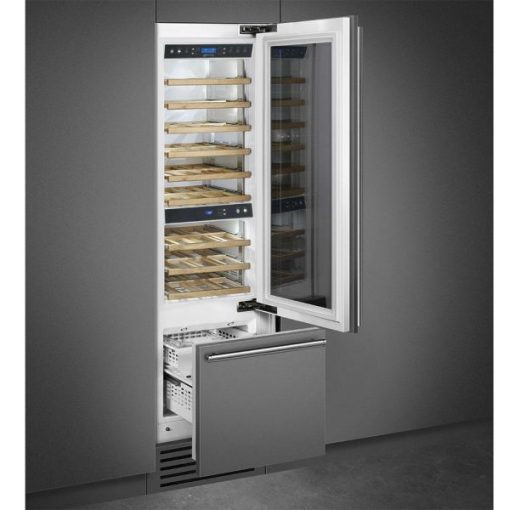TỦ RƯỢU ÂM SMEG, 60CM, CỬA CÓ KÍNH WI66RS 535.14.403 - 9