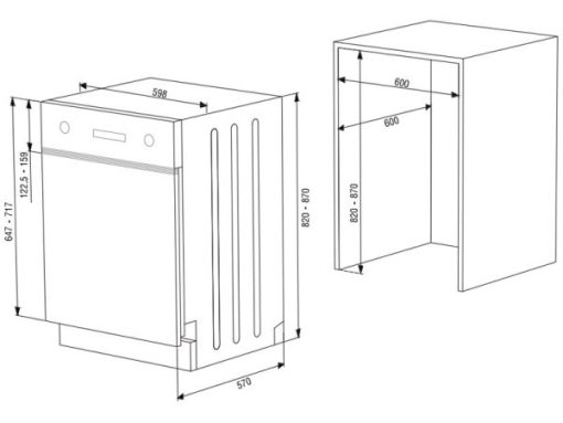 Máy rửa chén âm bán phần Hafele HDW-HI60B 533.23.210 - 5
