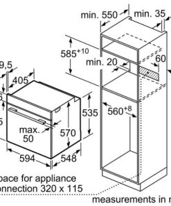 Lò nướng âm tủ BOSCH HBS534BS0B|Serie 4 - 91