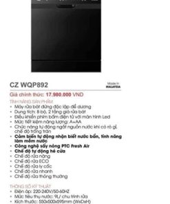 Máy rửa bát Canzy CZ-WQP892 - 23 Máy rửa bát Canzy CZ-WQP892 - 22
