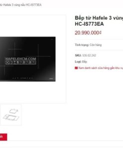 Bếp Từ Âm 3 Vùng Nấu HC-IS773EA Hafele 535.02.242 - 45