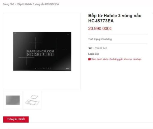 Bếp Từ Âm 3 Vùng Nấu HC-IS773EA Hafele 535.02.242 - 5