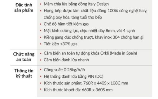 Bếp Gas > Bếp Gas Âm - 15
