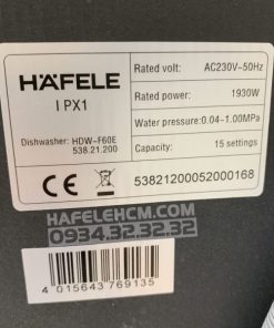 Máy Rửa Chén Độc Lập Hafele Hdw-F60E 538.21.200 - 352 Máy Rửa Chén Độc Lập Hafele Hdw-F60E 538.21.200 - 351