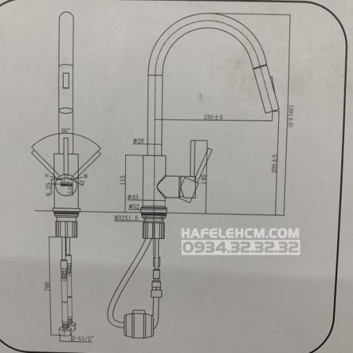 Vòi bếp Häfele HT21-CH1P287 - 29