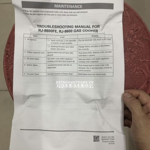 Bếp Gas Rinnai RJ-9600E(NHAT) - 15