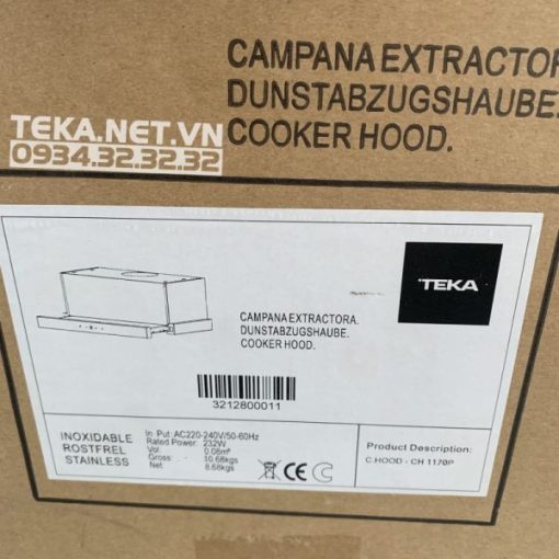 Máy Hút Mùi Âm tủ Teka CH 1170P| TH0370K - 5