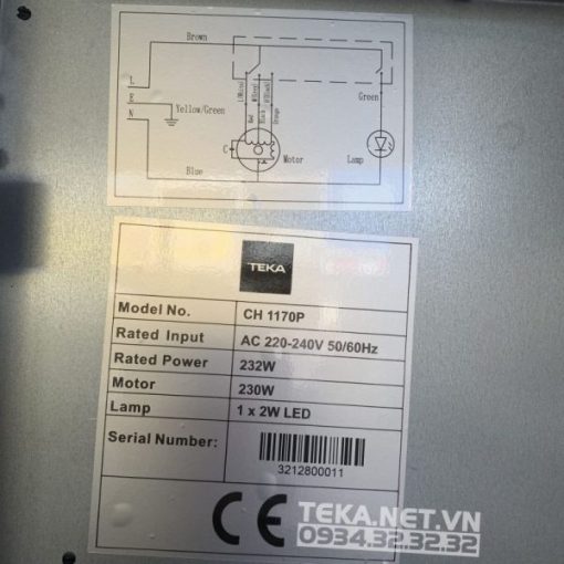 Máy Hút Mùi Âm tủ Teka CH 1170P| TH0370K - 77