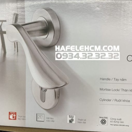 Bộ Khóa Cửa Tay Nắm Chụp DIY Hafele 499.63.803 Tay Nắm Dáng Vuông Square Shape - 7