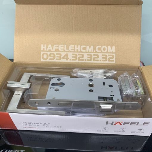 Bộ Khóa Cửa Tay Nắm Chụp DIY Hafele 499.63.803 Tay Nắm Dáng Vuông Square Shape - 21
