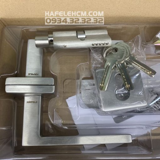 Bộ Khóa Cửa Tay Nắm Chụp DIY Hafele 499.63.803 Tay Nắm Dáng Vuông Square Shape - 39