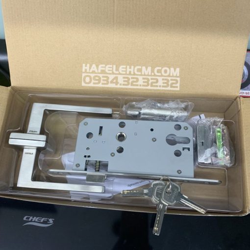 Bộ Khóa Cửa Tay Nắm Chụp DIY Hafele 499.63.803 Tay Nắm Dáng Vuông Square Shape - 57