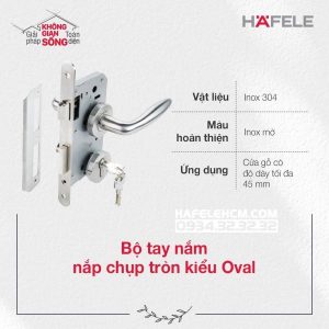 Bộ Khóa Cửa Tay Nắm Chụp DIY Hafele 499.63.803 Tay Nắm Dáng Vuông Square Shape - 147