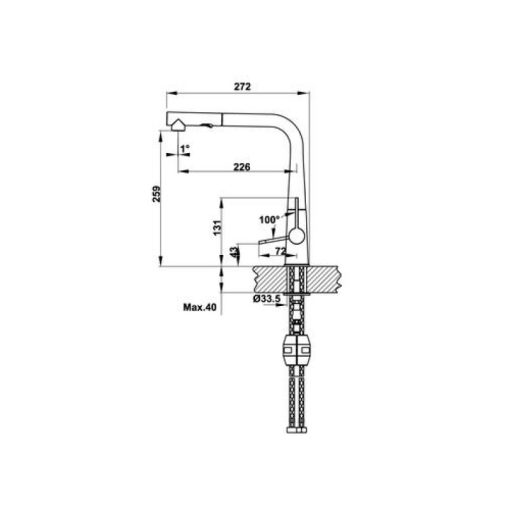 Vòi rửa chén Hafele HYDROS HT-C360 570.82.210 - 3