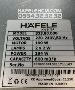 Máy hút mùi âm tủ Hafele HH-BI79A 533.80.038 - 94 Máy hút mùi âm tủ Hafele HH-BI79A 533.80.038 - 93