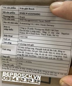 MÁY GIẶT BOSCH HMH WAX32M40SG SERIES 10KG - 112 MÁY GIẶT BOSCH HMH WAX32M40SG SERIES 10KG - 111