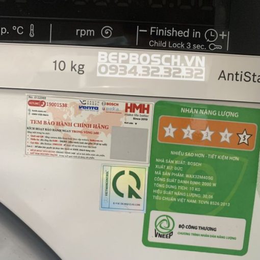 MÁY GIẶT BOSCH HMH WAX32M40SG SERIES 10KG - 15