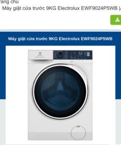 MÁY GIẶT 9KG Electrolux EWF9024P5WB CỬA TRƯỚC |A