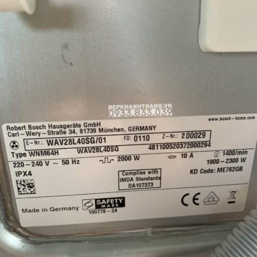 Máy Giặt Bosch HMH.WAV28L40SG Series 8 - ActiveOxygen Diệt Khuẩn - 2021 - 31