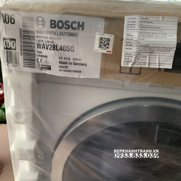 Máy Giặt Bosch HMH.WAV28L40SG Series 8 - ActiveOxygen Diệt Khuẩn - 2021 - 63