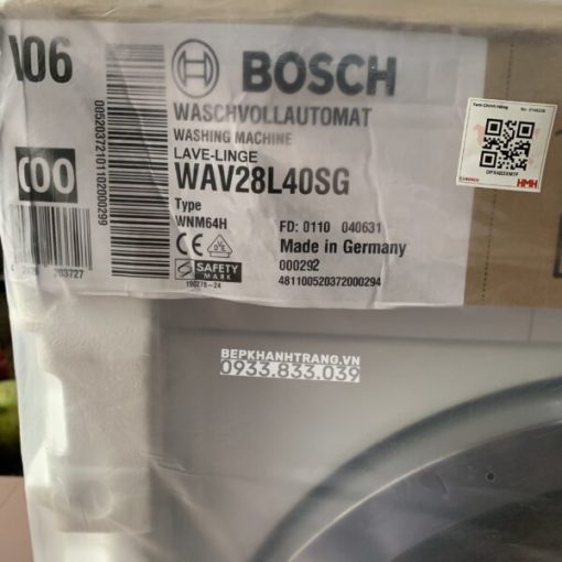 Máy Giặt Bosch HMH.WAV28L40SG Series 8 - ActiveOxygen Diệt Khuẩn - 2021 - 127