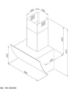 Máy hút mùi áp tường Malloca MC 9039B - 26 Máy hút mùi áp tường Malloca MC 9039B - 25