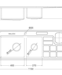 Chậu rửa chén Malloca MS 8817 - 6 Chậu rửa chén Malloca MS 8817 - 5