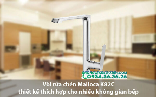 Vòi rửa chén Malloca K82C - Vòi mạ Chrome - 19