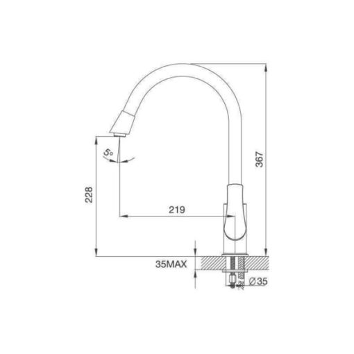Vòi Rửa Chén Malloca K279C - 3