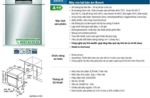 Máy rửa chén âm tủ BOSCH SMI6ZCS07E | Serie 6 - 3