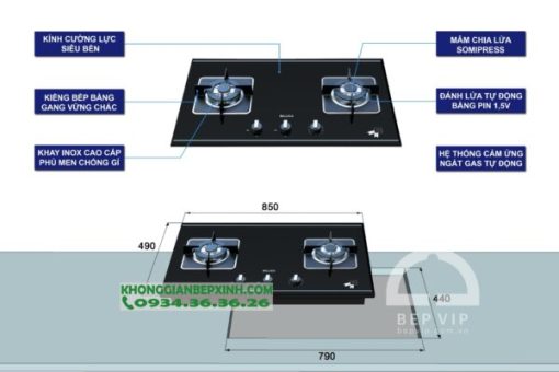 Bếp 2 Gas Malloca AS 9402BG - 13